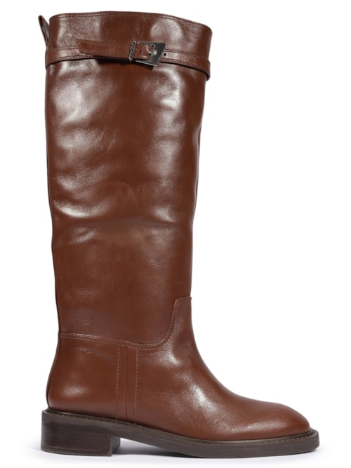 Bota Feminina Cano Alto - Marrom Bota Feminina Cano Alto - Marrom