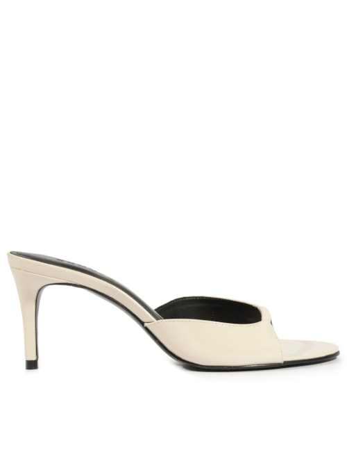 Sandália Feminina Tamanco Mule Arlette Couro - Branco Sandália Feminina Tamanco Mule Arlette Couro - Branco