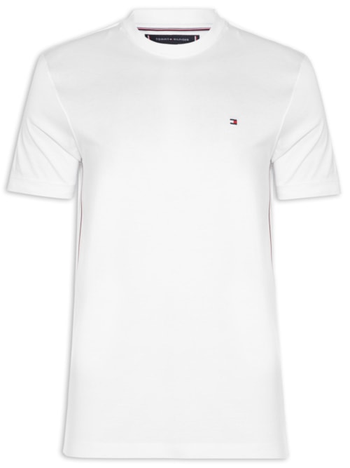 Camiseta Masculina Regular Fit Global Stripe - Branco Camiseta Masculina Regular Fit Global Stripe - Branco