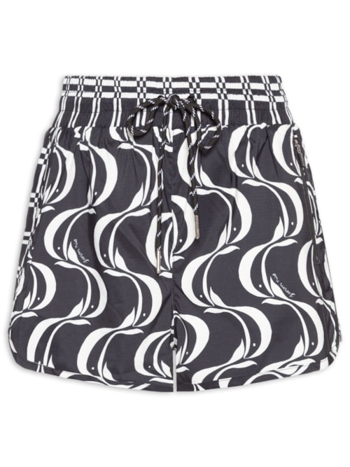 Short Feminino Nylon Peixe Copa - Preto