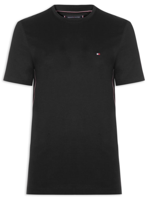 Camiseta Masculina Regular Fit Global Stripe - Preto Camiseta Masculina Regular Fit Global Stripe - Preto