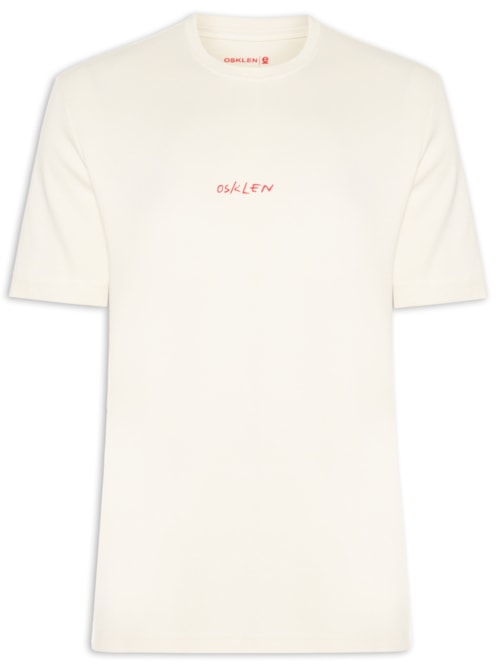 Camiseta Masculina Osklen Handmade - Bege Camiseta Masculina Osklen Handmade - Bege