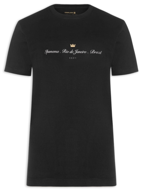 Camiseta Masculina Vintage Ipanema Rio de Janeiro - Preto Camiseta Masculina Vintage Ipanema Rio de Janeiro - Preto