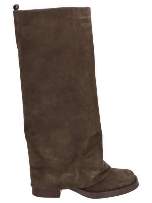 Bota Feminina Cano Alto Camurça- Marrom Bota Feminina Cano Alto Camurça- Marrom