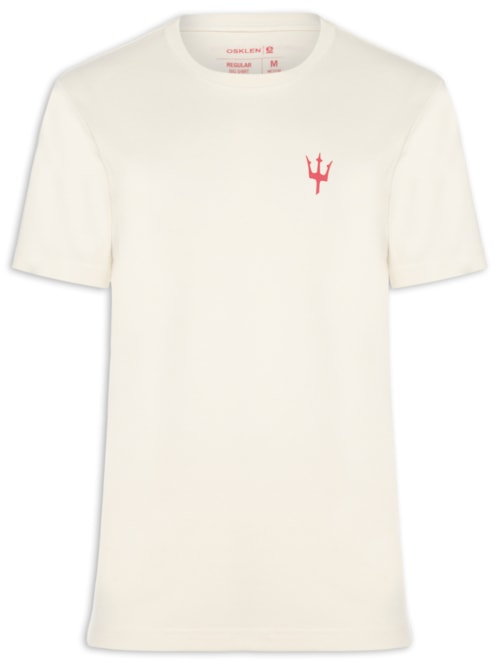 Camiseta Masculina Tridente Sunset - Bege Camiseta Masculina Tridente Sunset - Bege