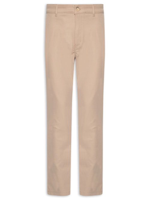 Calça Masculina Em Chino Reta - Bege
