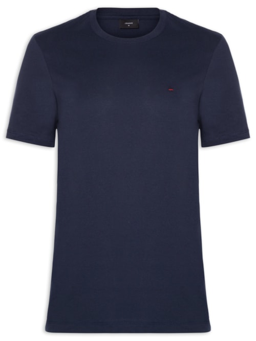 Camiseta Masculina Básica Manga Curta - Azul Camiseta Masculina Básica Manga Curta - Azul