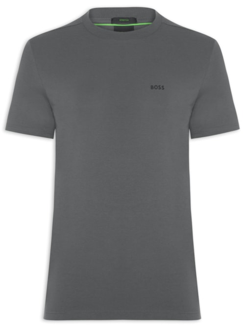 Camiseta Masculina Stretch Cotton Crew Neck Tee - Cinza
