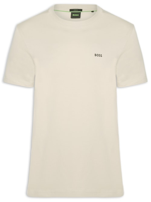 Camiseta Masculina Stretch Cotton Crew Neck Tee - Bege Camiseta Masculina Stretch Cotton Crew Neck Tee - Bege