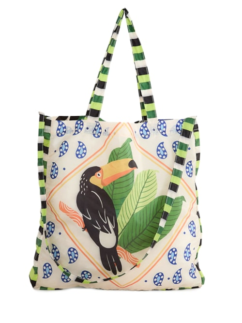 Sacolinha Feminina Me Leva Bossa Tucano Lenco - Branco Sacolinha Feminina Me Leva Bossa Tucano Lenco - Branco