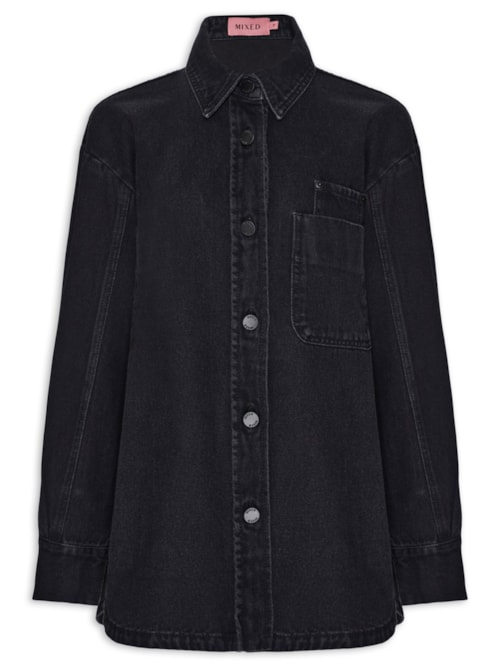 Camisa Feminina Jasmin Jeans Black I26 - Preto Camisa Feminina Jasmin Jeans Black I26 - Preto