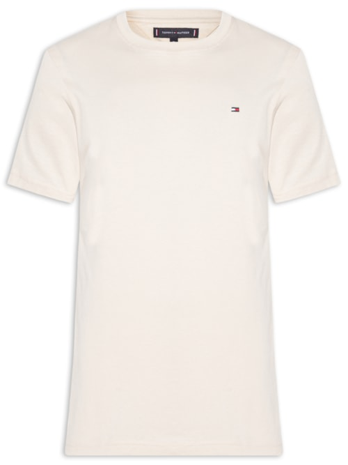 Camiseta Masculina Essential Regular Fit C-Nk Em Algodão - Bege Camiseta Masculina Essential Regular Fit C-Nk Em Algodão - Bege