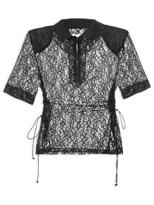 Camiseta Feminina Renda - Preto Camiseta Feminina Renda - Preto