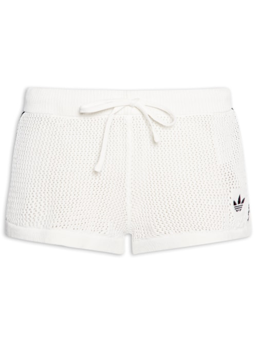 Short Feminino Knitted Crochet - Branco