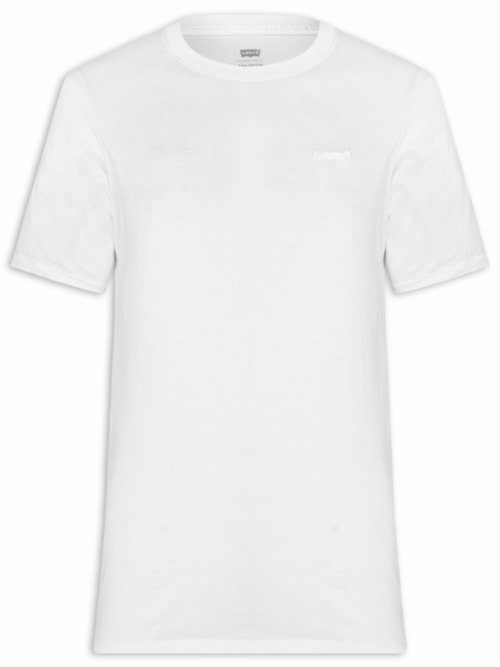 Camiseta Masculina Manga Curta Pima Icon Tee - Branco Camiseta Masculina Manga Curta Pima Icon Tee - Branco