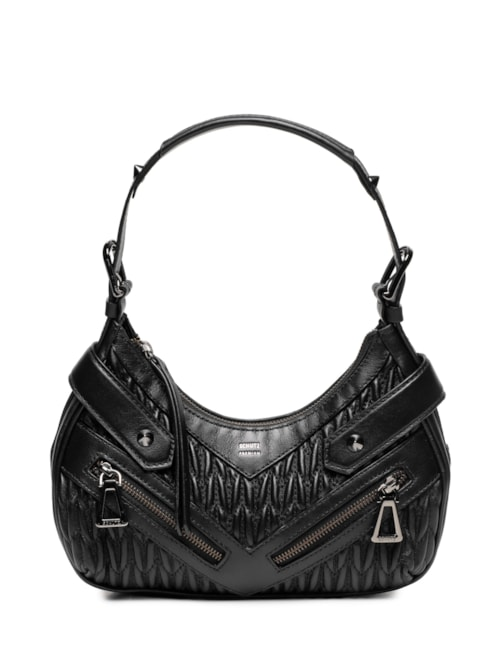 Bolsa Feminina Tiracolo Suki Média Couro - Preto Bolsa Feminina Tiracolo Suki Média Couro - Preto