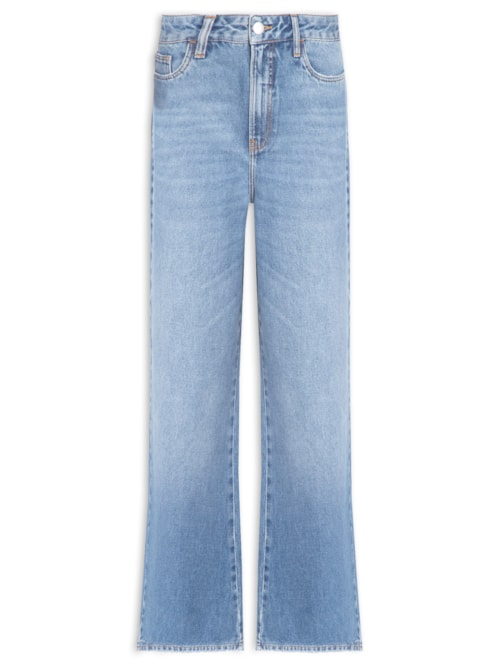 Calça Feminina Jeans Boyfriend Bigodes - Azul