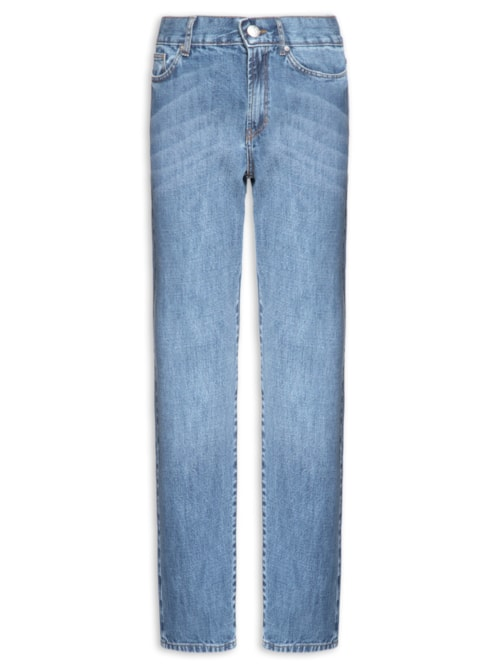 Calça Jeans Feminina Relaxed Used - Azul