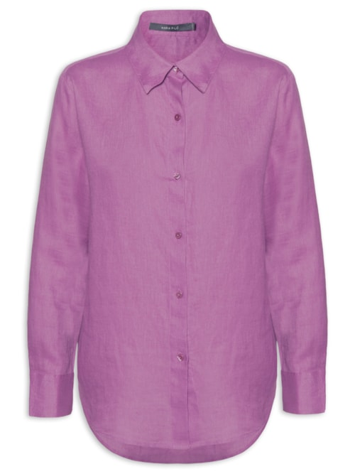 Camisa Feminina Linho - Roxo Camisa Feminina Linho - Roxo