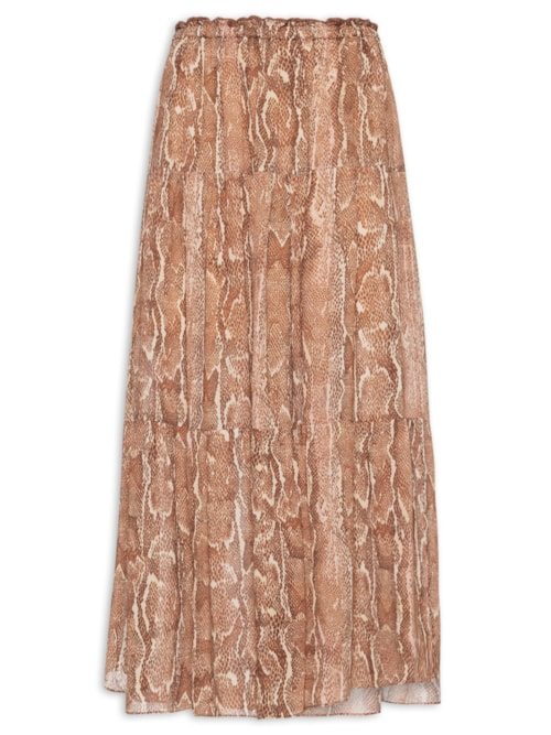 Saia Midi GGT Estampa Suri - Rosa Saia Midi GGT Estampa Suri - Rosa