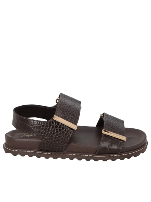 Sandália Feminina Croco Dacar - Marrom Sandália Feminina Croco Dacar - Marrom