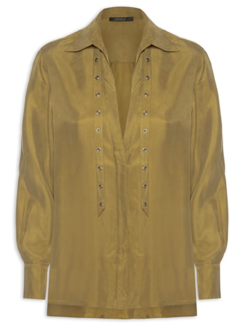 Camisa Feminina Ilhos - Verde Camisa Feminina Ilhos - Verde