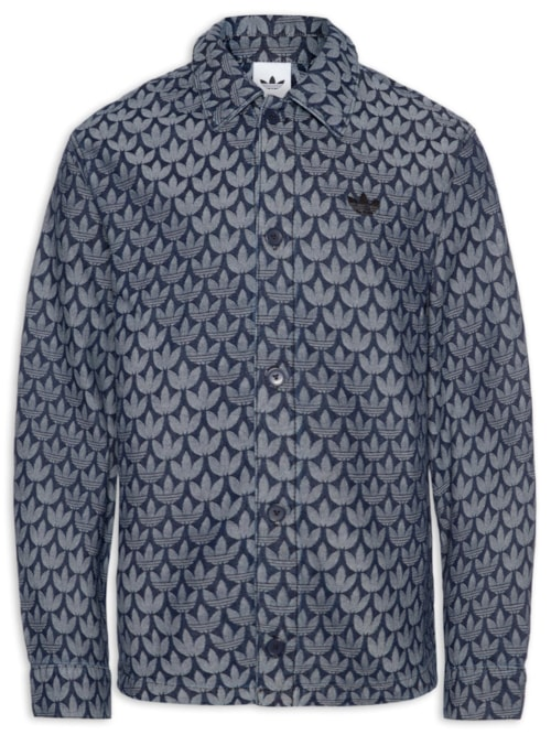 Camisa Masculina Monogram Shirt - Azul Camisa Masculina Monogram Shirt - Azul