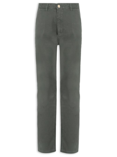 Calça Reta Casual Masculina Cinza