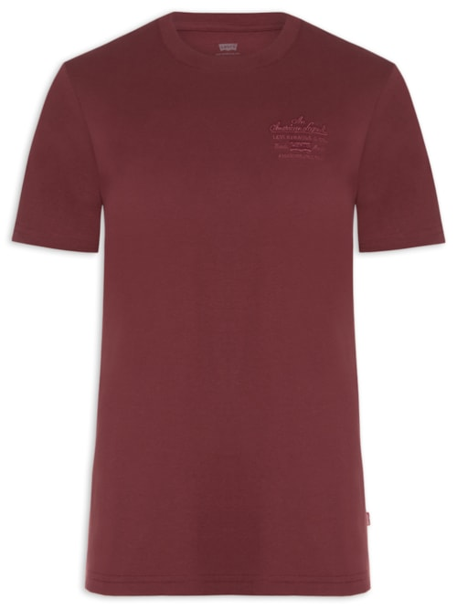 Camiseta Masculina Com Estampa - Vermelho Camiseta Masculina Com Estampa - Vermelho
