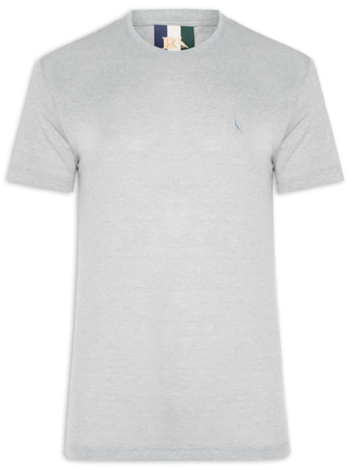 Camiseta Masculina Manga Curta Mescla - Cinza Camiseta Masculina Manga Curta Mescla - Cinza