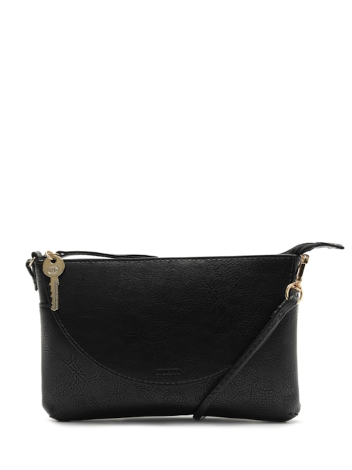 Bolsa Feminina Pequena Eco Napa Iron - Preto