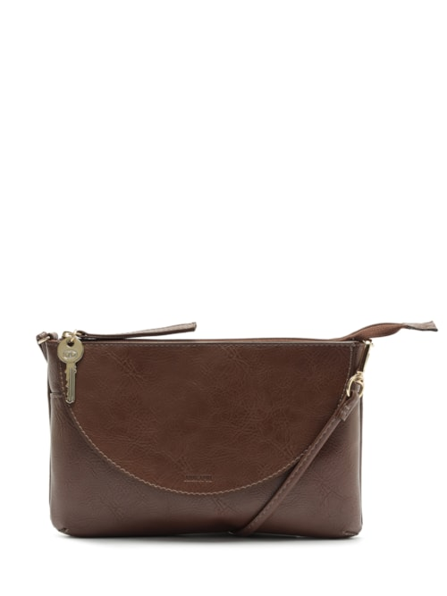 Bolsa Feminina Pequena Eco Napa Iron - Marrom