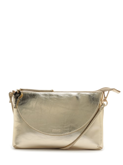 Bolsa Feminina Pequena Eco Napa Iron - Dourado