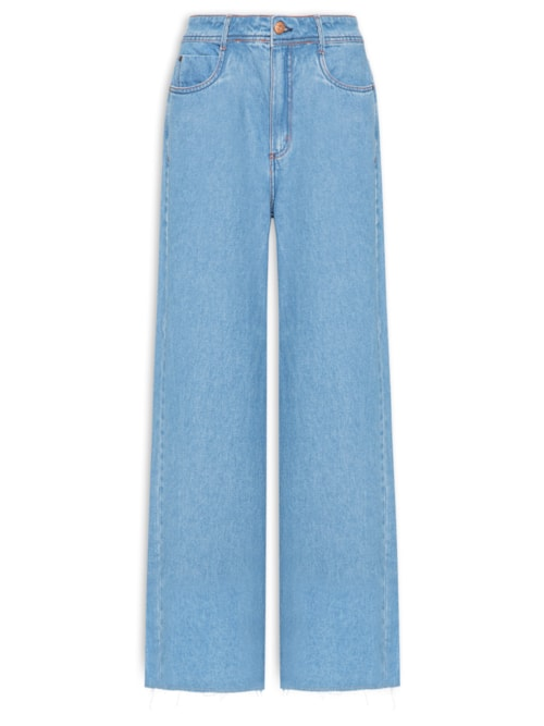 Calça Feminina Jeans Boyfriend Fenda - Azul