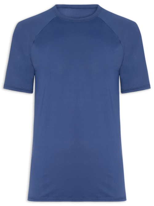 Camiseta Masculina Lisa Manga Curta Azul Camiseta Masculina Lisa Manga Curta Azul