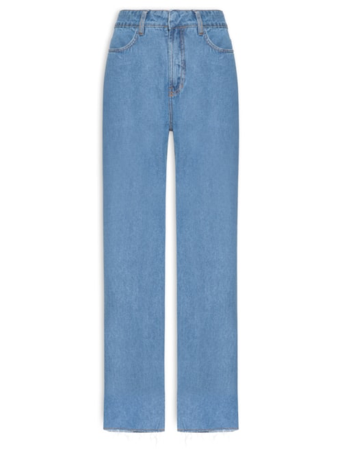 Calça Feminina Jeans Reta Oceano - Azul