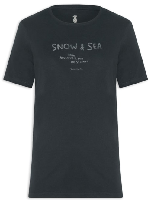 Camiseta Masculina Estampada Snow N'Sea - Preto Camiseta Masculina Estampada Snow N'Sea - Preto