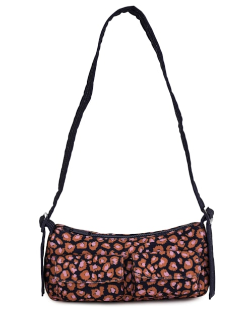 Bolsa Feminina Baguete Leopard Pop - Azul Bolsa Feminina Baguete Leopard Pop - Azul