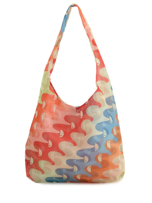 Bolsa Feminina Mesh Copatucano Multicolorido - Laranja