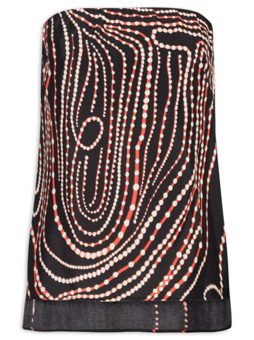 Blusa Feminina Sem Alça Vortex - Preto Blusa Feminina Sem Alça Vortex - Preto