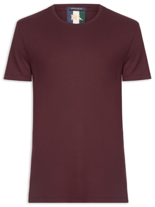Camiseta Masculina Waffle Vermelho Camiseta Masculina Waffle Vermelho