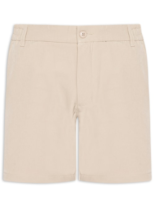 ?Short Masculino Casual com Cós Elástico - Bege