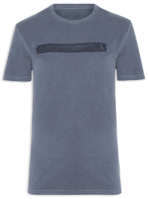 Camiseta Masculina Estampada Listra Azul