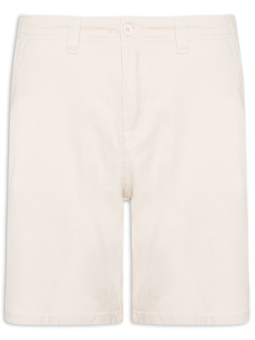 Bermuda Masculina Casual em Sarja Color - Bege