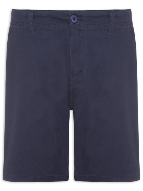 Bermuda Masculina Casual em Sarja Color - Azul