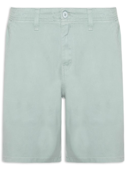 Bermuda Masculina Casual em Sarja Color - Verde