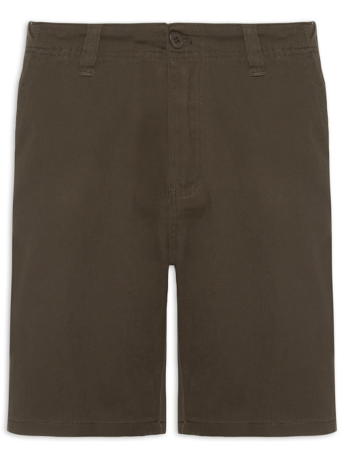 Bermuda Masculina Casual em Sarja Color - Marrom Bermuda Masculina Casual em Sarja Color - Marrom
