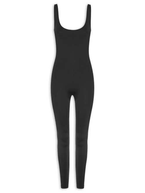 Macacão Feminino Com Decote Costas Profundo - Preto Macacão Feminino Com Decote Costas Profundo - Preto