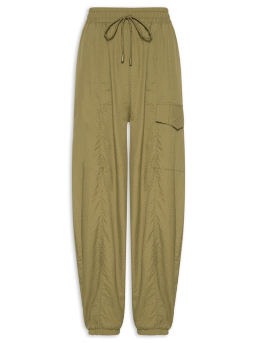 Calça Feminina Nylon Leve Ampla - Verde