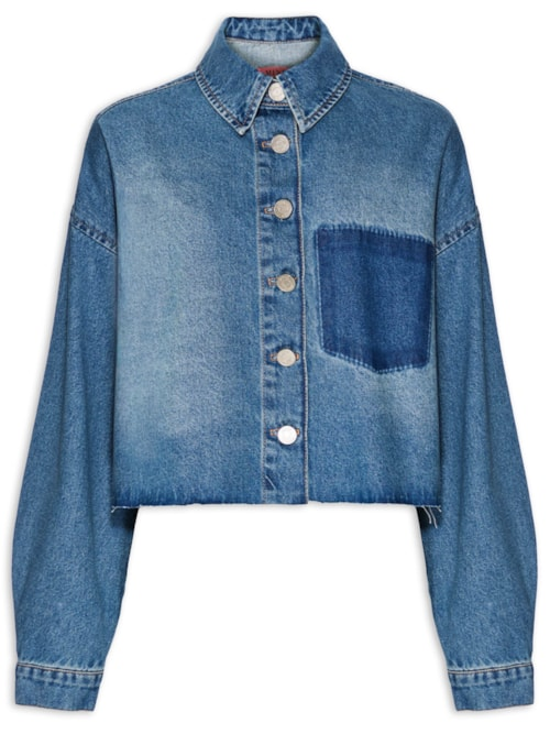 Camisa Feminina Diana Jeans I26 - Azul Camisa Feminina Diana Jeans I26 - Azul